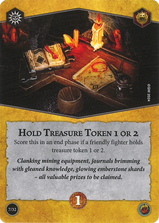 Hold Treasure Token 1 or 2